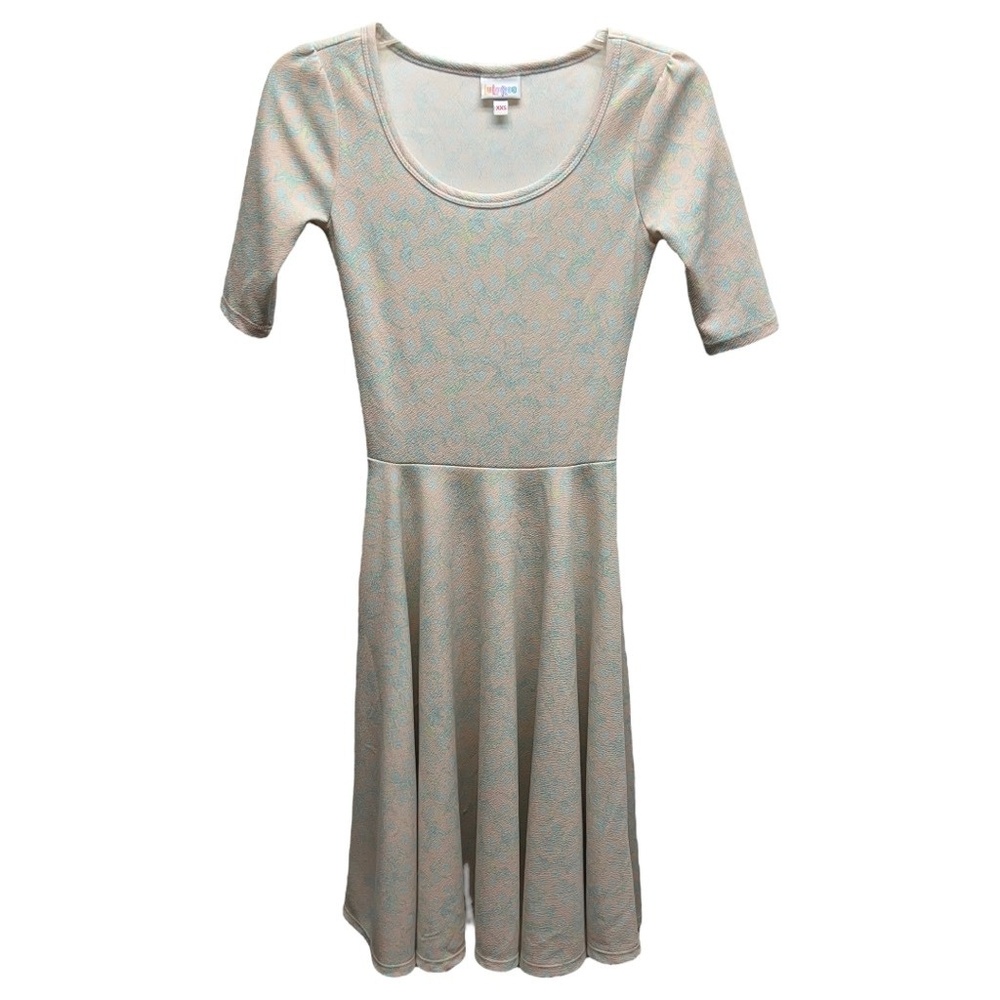 LuLaRoe Pullover Dress Women‎ Size XXS Nicole Flared Skirt Comfortable Casual - Picture 2 of 6